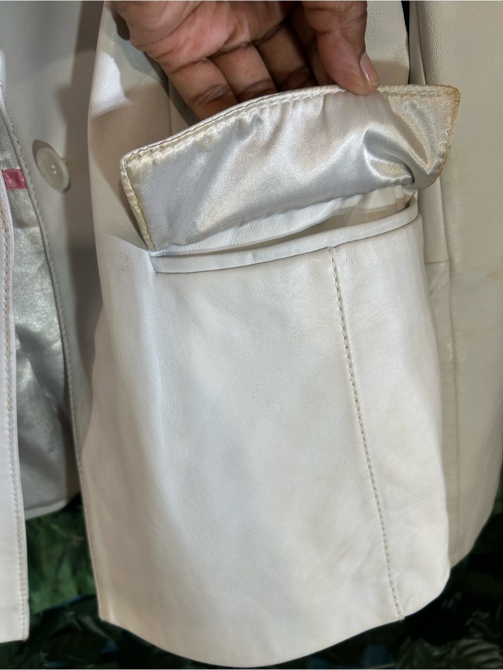 Wilsons Leather White Leather Blazer Jacket - Picture 6 of 7